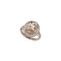 Rose gold morganite entourage ring (approx. 4.3 ct).