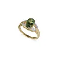 Pierścień solitaire z diopsydem (ok. 2,4 ct).