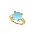 Yellow gold designer ring with turquoise. Artur Gold, Vicenza, Italy.