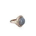 Entourage ring with moonstone cabochon (approx. 16 ct).