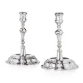 Pair of baroque table candlesticks. Probably Johann Samuel Metzler, Eisleben. Probably 1740.