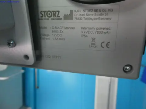 Endoscope, laryngoscope (video), monitor Karl Storz GmbH & Co. KG C-MAC - 8403 ZX
