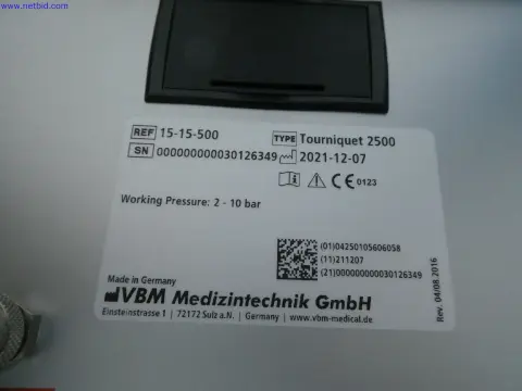 Aparat do niedokrwiennego pola operacyjnego (mechaniczny) VBM Medizintechnik GmbH Tourniquet 2500
