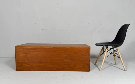 Mid Century wooden chest/box, Germany, 1970s.