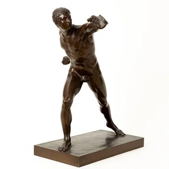 Bronze figure 'Borghese Gladiator', 20th c.