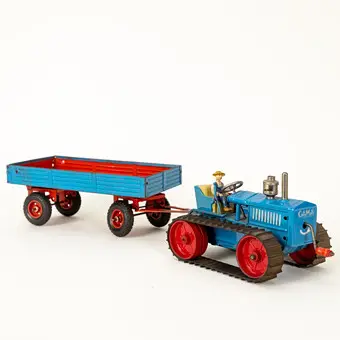 Gama, tractor with trailer, 1950s-1960s.