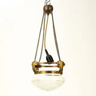 Small Art Nouveau pendant lamp, Germany, around 1910.