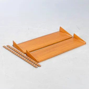 KAI KRISTIANSEN. Meuble FM. Étagère murale en teck / deux tablettes (4).