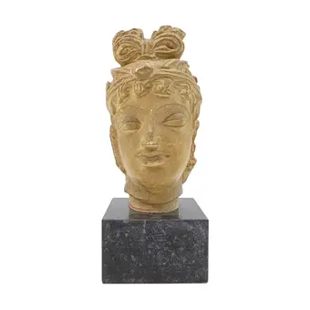 Rzeźba, głowa Bodhisattwy, typ Gandhara