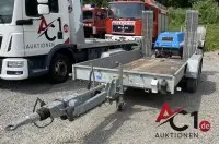 Tandemový přívěs pro přepravu stavebních strojů HUMBAUR typ HS s nájezdovými rampami