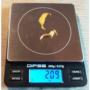 Partij goud 750 - 2,09 g - bruto