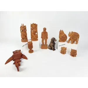 Lot de sculptures sur bois