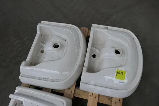 2 x FORMAT PRO - Lavabo, céramique, blanc, sur palette