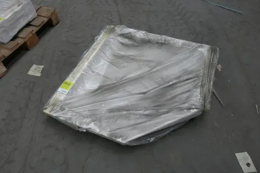 Shower tray, pentagonal, white