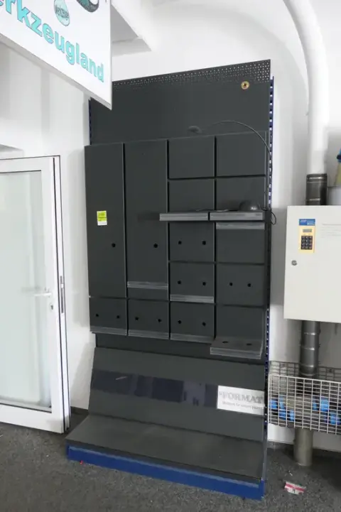 Wall shelving unit, black, without contents