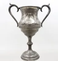 Zinn-Pokal, div. Punzierungen, älter, ca. H-28cm
