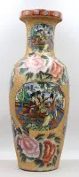 Bodenvase im Satsuma Stil, China, gemarkt, ca. H-60cm