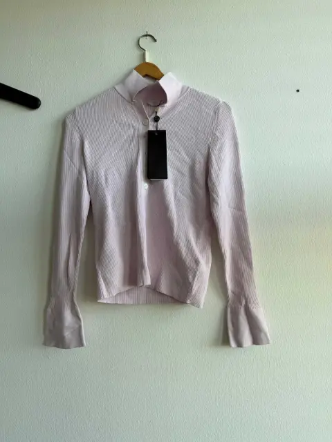1 Riani polo met lange mouwen, lila, maat 36, nieuw