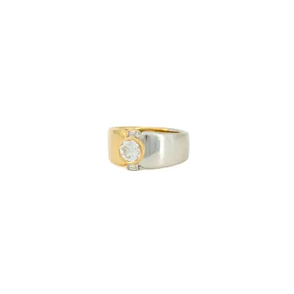 Bague diamant bicolore