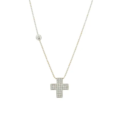Collier pendentif diamant 'Croix'