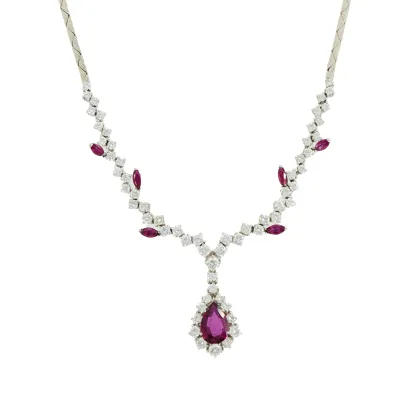 Collier rubis et diamants