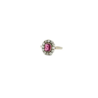 Bague tourmaline et diamants
