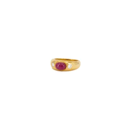 Bague rubis-diamants