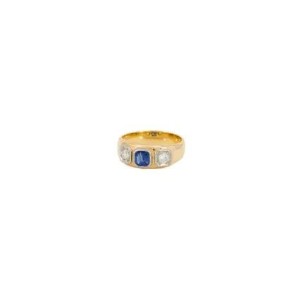 Bague saphir-diamant