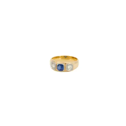 Bague saphir-diamant