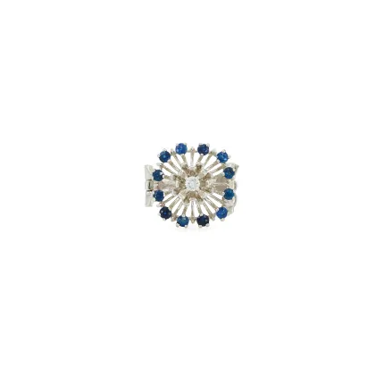 Clip de collier de perles avec pierre de couleur