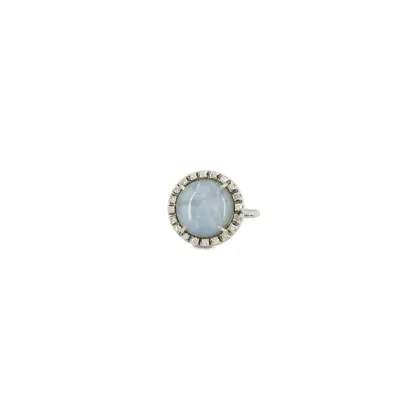 Bague saphir étoilé et diamants