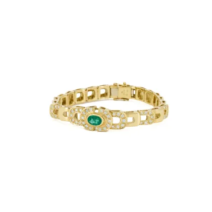 Bracelet émeraude-diamant