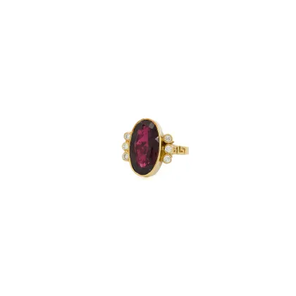 Bague en tourmaline et diamant