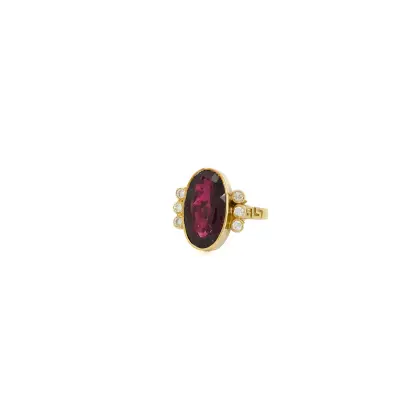Bague en tourmaline et diamant