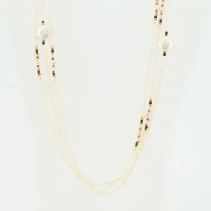 Collier met zaadparels
