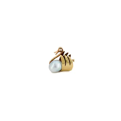 Parels broche 'Zwaan'
