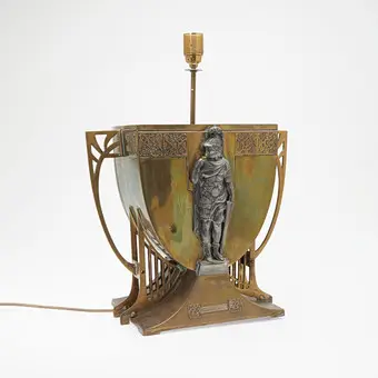 WMF. IN THE STYLE OF. ART NOUVEAU table lamp, brass, 1st half 20th century.