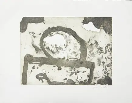 EMIL SCHUMACHER (1912-1999). Informal composition, etching / aquatint, circa 1970.