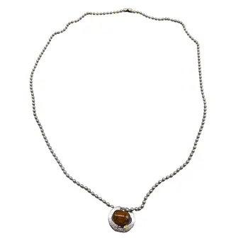 Collana con ciondolo occhio di tigre