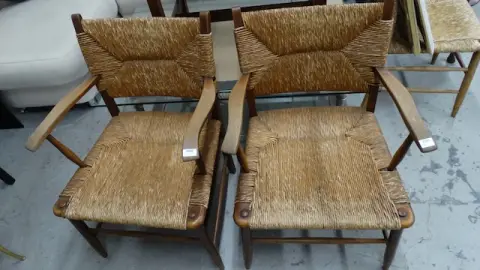4 chairs and 1 rocking chair