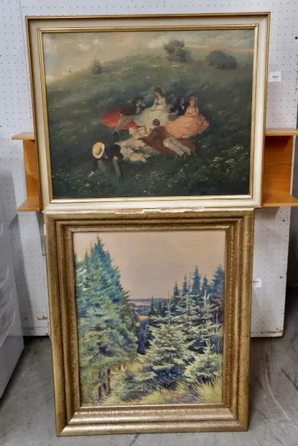 2 paintings "Landscape"