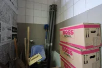 4 Stahlrohrstützen Fabr. Müba