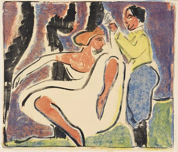 Ernst Ludwig Kirchner，俄罗斯舞者双人，1909