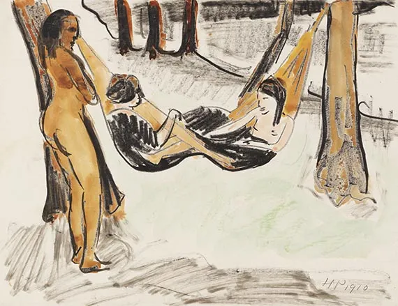 Hermann Max Pechstein, Deux filles dans un hamac