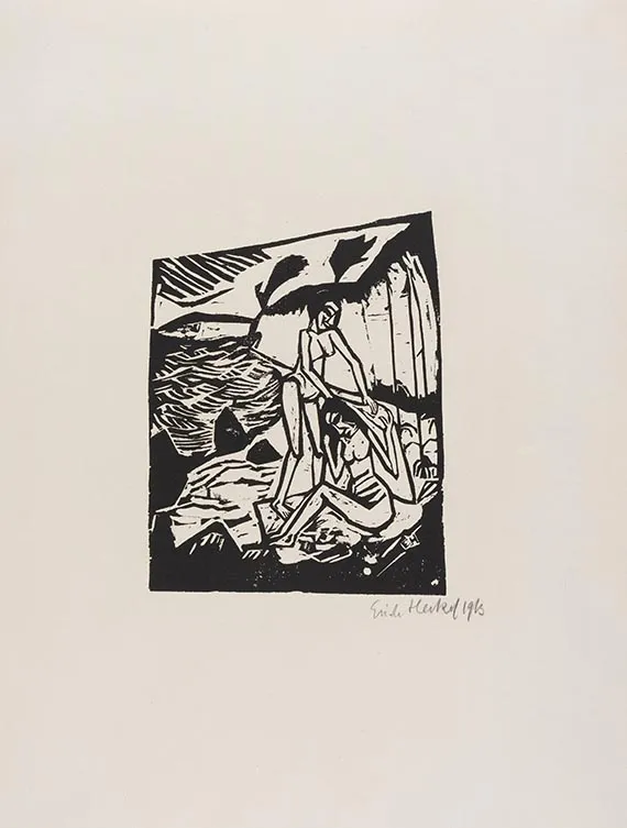 Erich Heckel, Frauen am Ufer, 1913