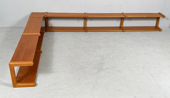 Modular wall shelf / corner shelf by Dyrlund, Denmark, 1960s.