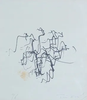 JEAN TINGUELY (1925-1991). (bk) Felt pen on paper, '' Meta Matic '', signed, numbered '' 96 '' (1962).