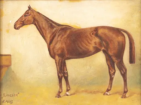 J. MILLS (EARLY 20TH CENTURY). Portrait 'Kincsem'.