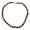 Tiger's eye necklace with carabiner clasp.