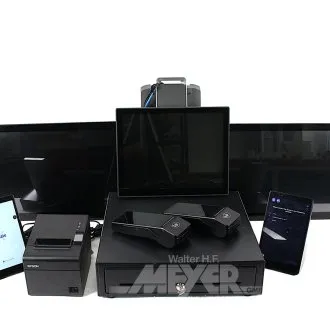 Modern POS system with 18 online order and payment terminals